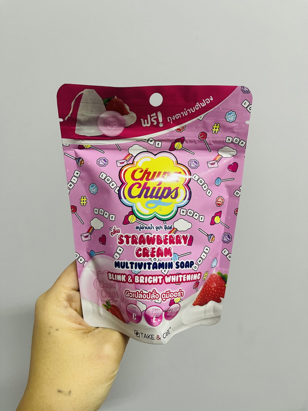 Chupa Chups Multivitamin Soap Bar - Strawberry Cream