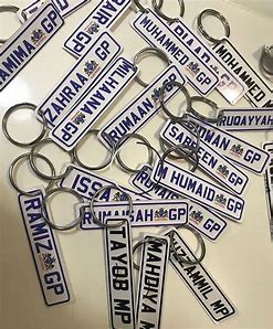 Number Plate key ring