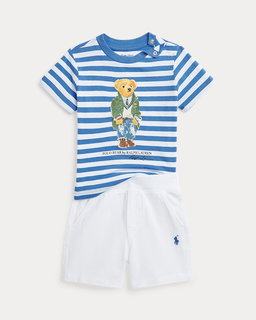 Polo Bear Cotton Tee & Mesh Short Set