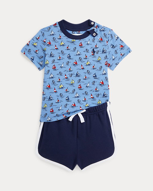 Sailboat Jersey Tee & Terry Short Set