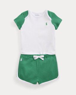 Ribbed Cotton Tee & Short Set