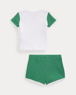 Ribbed Cotton Tee & Short Set