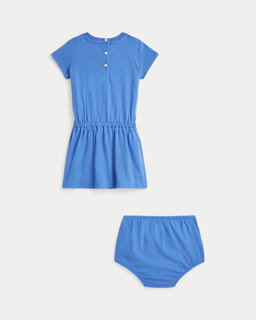 Polo Bear Cotton Jersey Dress & Bloomer