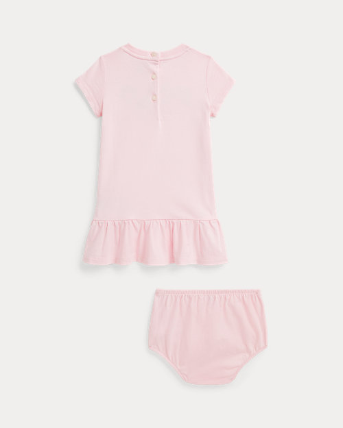 Tropical-Logo Cotton Tee Dress & Bloomer_1