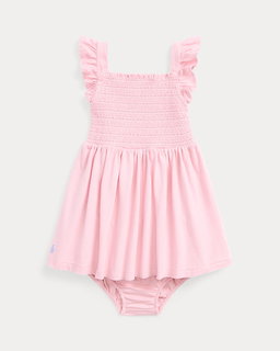 Smoked Cotton Jersey Dress & Bloomer