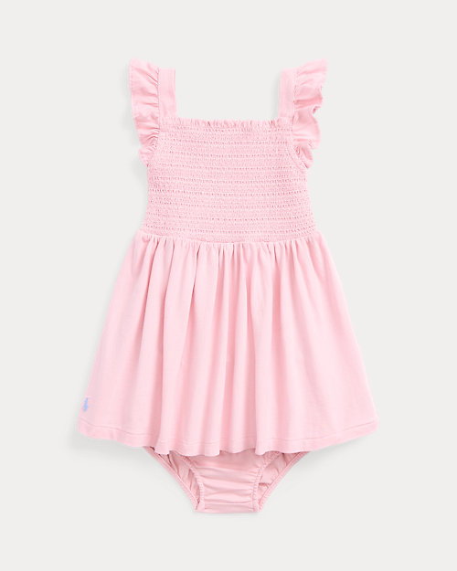 Smoked Cotton Jersey Dress & Bloomer
