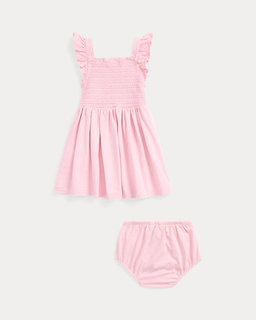 Smoked Cotton Jersey Dress & Bloomer