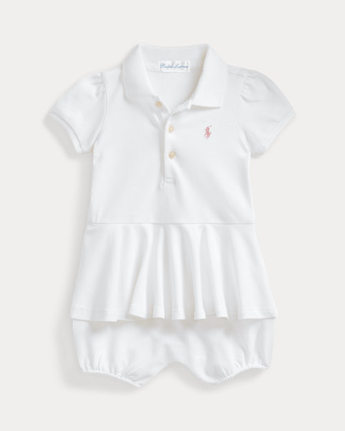 Stretch Mesh Peplum Polo Shortfall_4