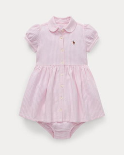Striped Knit Oxford Dress & Bloomer