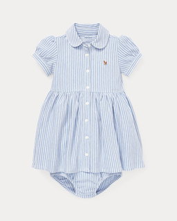 Striped Knit Oxford Dress & Bloomer