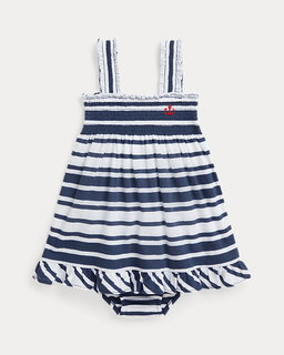 Striped Cotton Jersey Dress & Bloomer