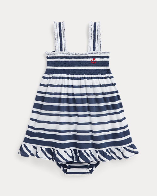 Striped Cotton Jersey Dress & Bloomer