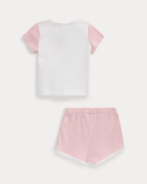 Ribbed Cotton Tee & Short Set_1