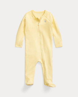 Cotton Interlock Footed Zip Coverall