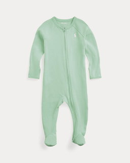 Cotton Interlock Footed Zip Coverall