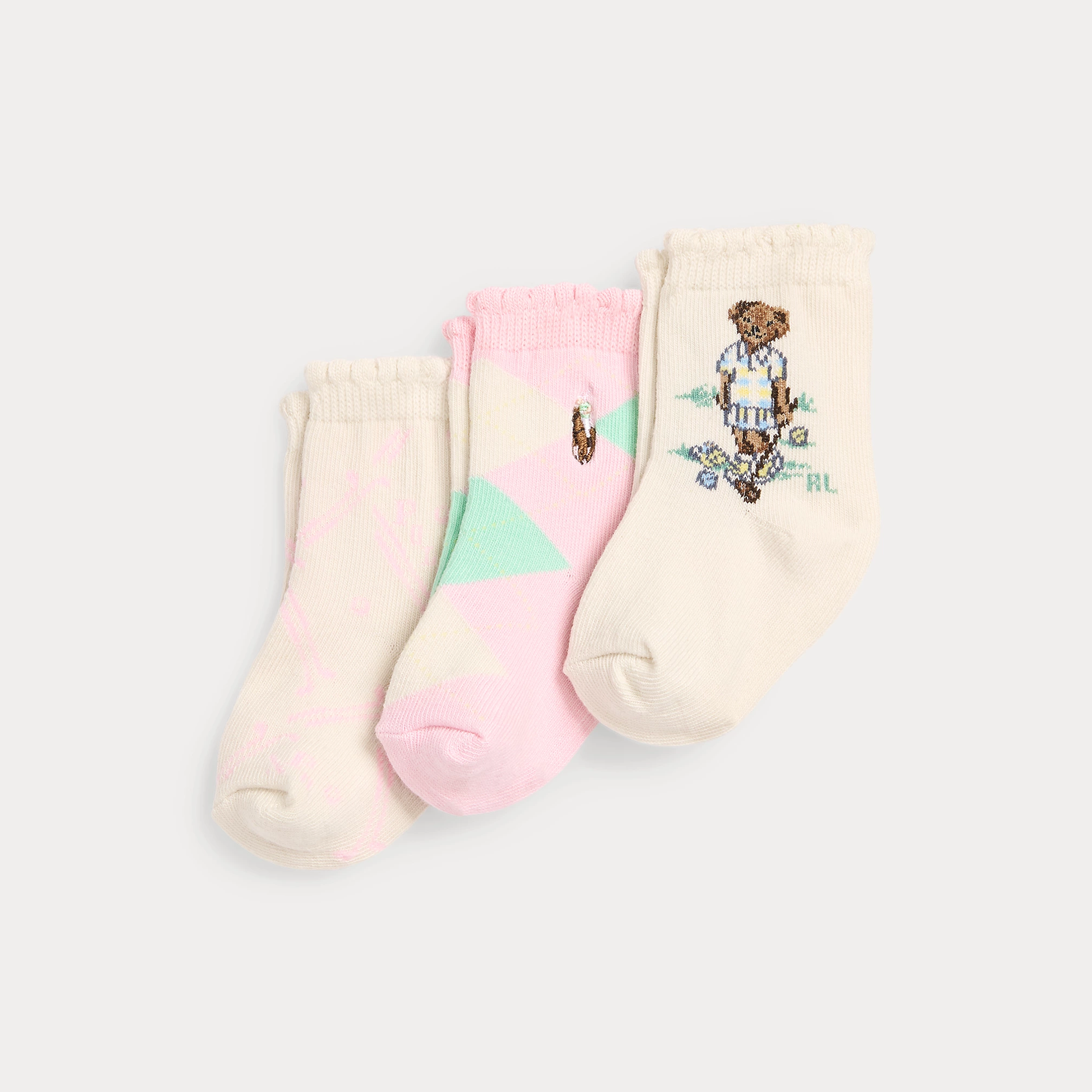 Polo Bear Crew Sock 3-Pack