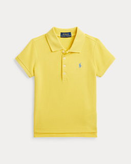 Stretch Cotton Mesh Polo Shirt