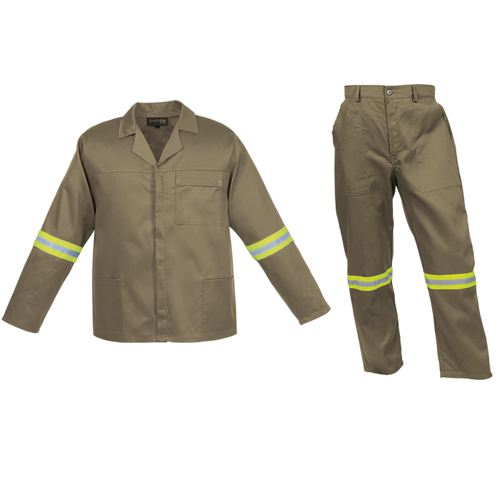 Barron Budget Poly Cotton Conti Suit with Reflective_5