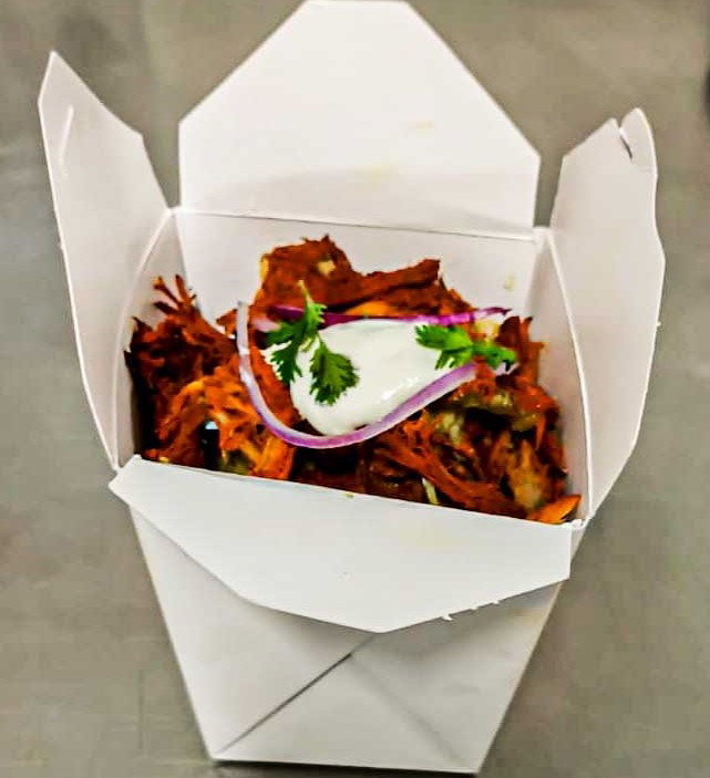 Chilaquiles verdes cochinita pibil