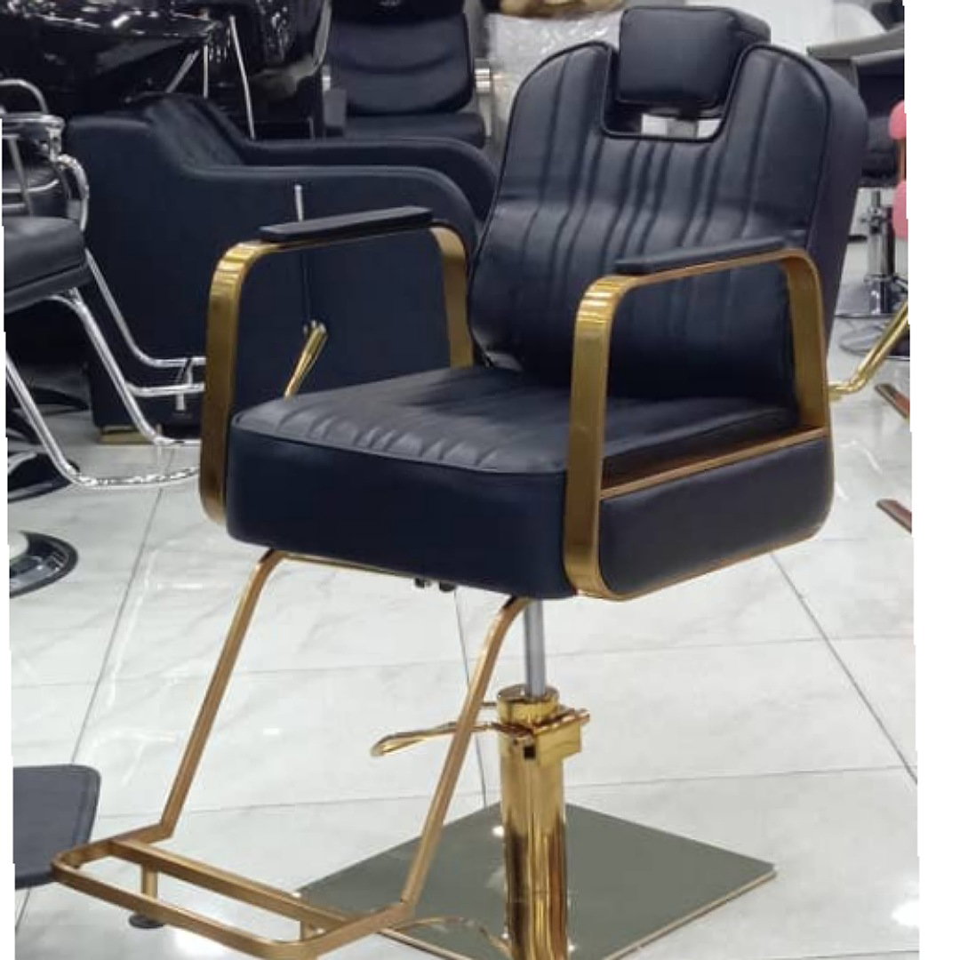 Golden barber chair