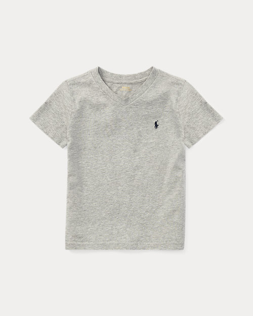 Cotton Jersey V-Neck Tee_4