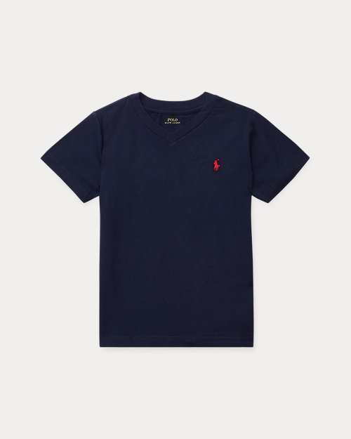 Cotton Jersey V-Neck Tee_3