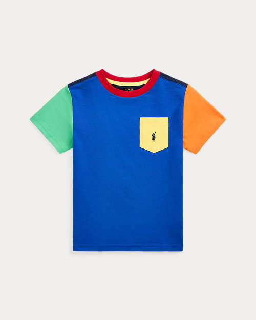 Color-Blocked Cotton Pocket Tee_1