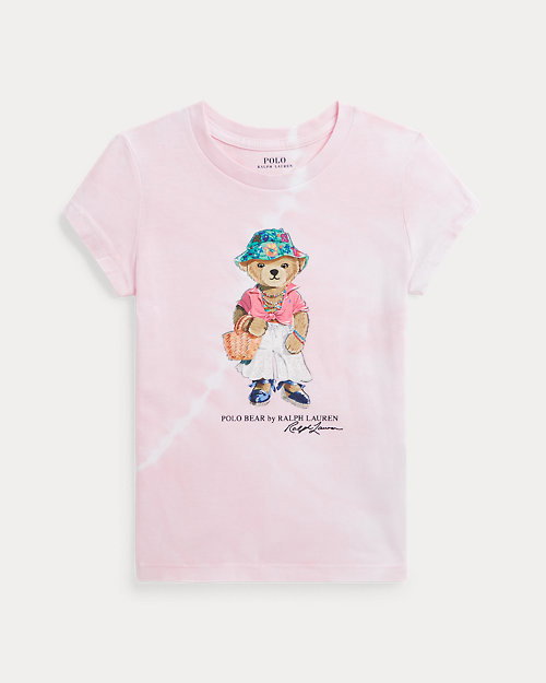 Polo Bear Tie-Dye Cotton Jersey Tee