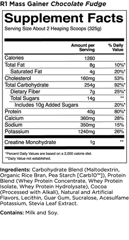 RULE 1 R1 MASS GAINER 5.5LBS STRAWBERRY & CREME
