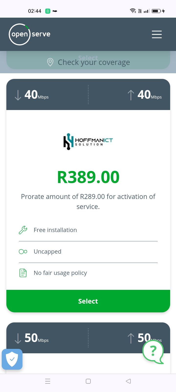 HoffmanICT FTTH Packages 