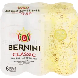 Bernini Classic Sparkling Spritzer Can 6 x 500ml
