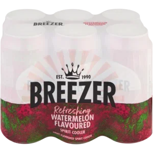 Breezer Watermelon Flavour Spirit Cooler Cans 6 x 440ml