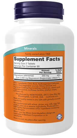 Magnesium Glycinate Tablets 200 mg