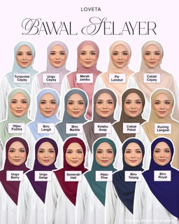 Loveta Bawal Selayer (Tri-scarf) by Siti Sarah