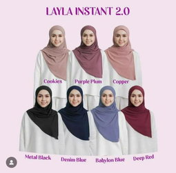 Loveta Layla Instant (Preminum Moss Crepe) by Siti Sarah