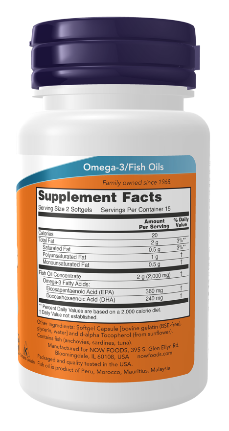 Omega-3 Fish Oil, Molecularly Distilled 1000mg per Softgel_2