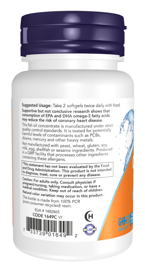 Omega-3 Fish Oil, Molecularly Distilled 1000mg per Softgel_3