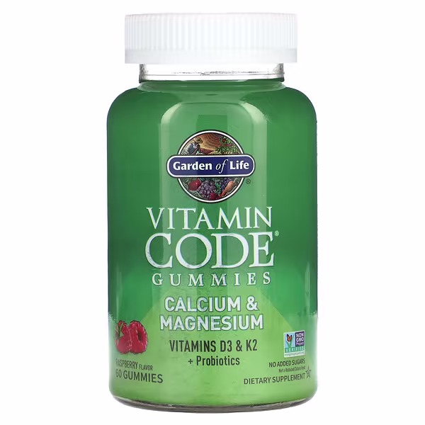 Vitamin Code Gummies, Calcium & Magnesium, Raspberry Flavour_0