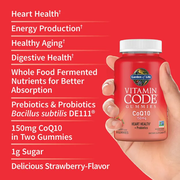 Vitamin Code Gummies, CoQ10, Strawberry Flavour, 150 mg_3