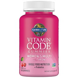 Vitamin Code Women's Multivitamin Plus Iron and Probiotics Gummies, Cherry Flavour
