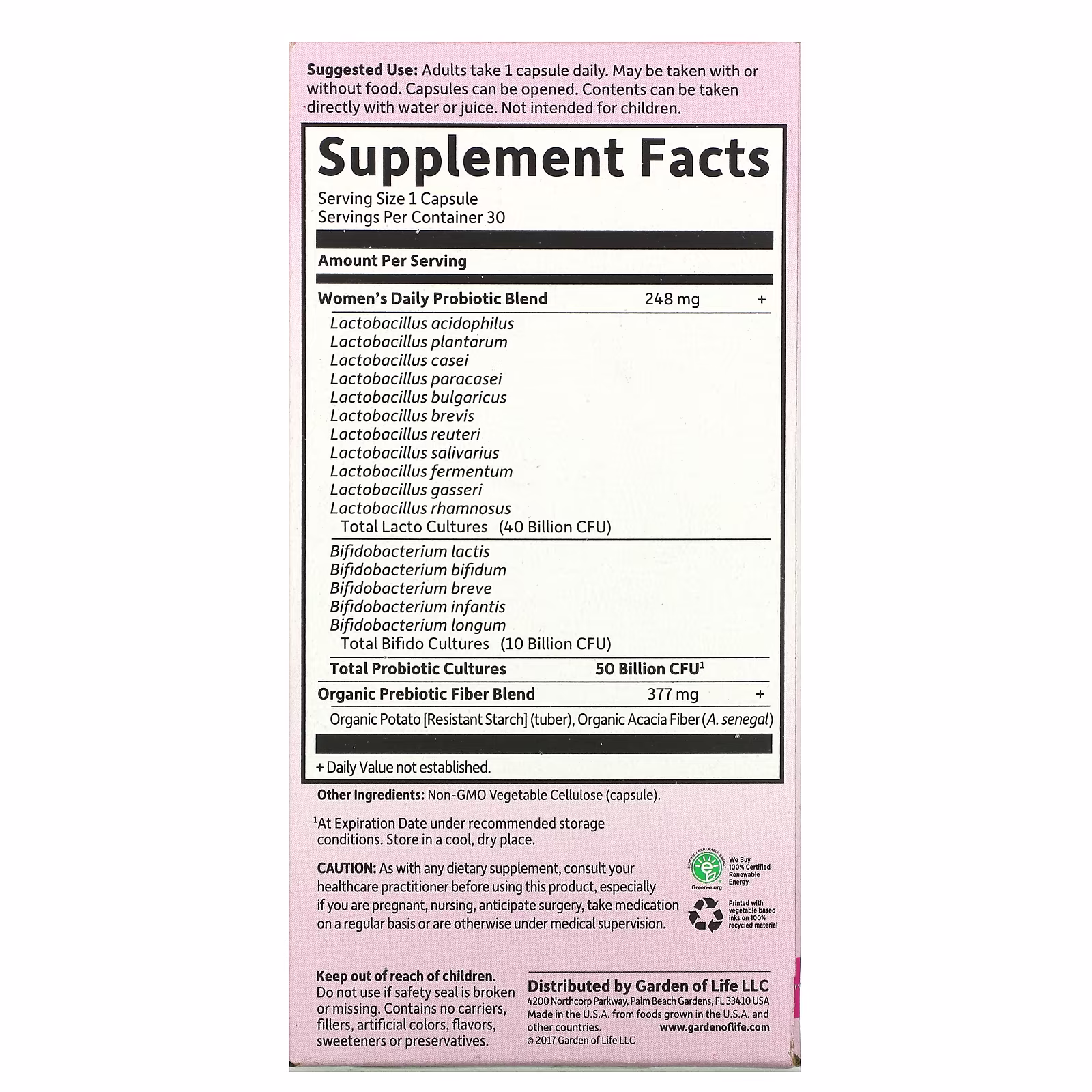 Probiotics Once Daily Women's, 50 Billion, Shelf Stable_1