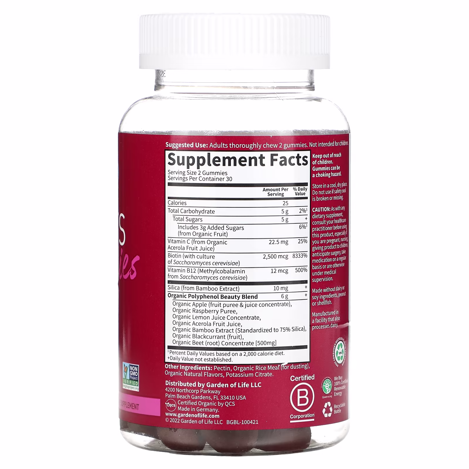 Beets Beauty Gummies, Raspberry Flavour  _1