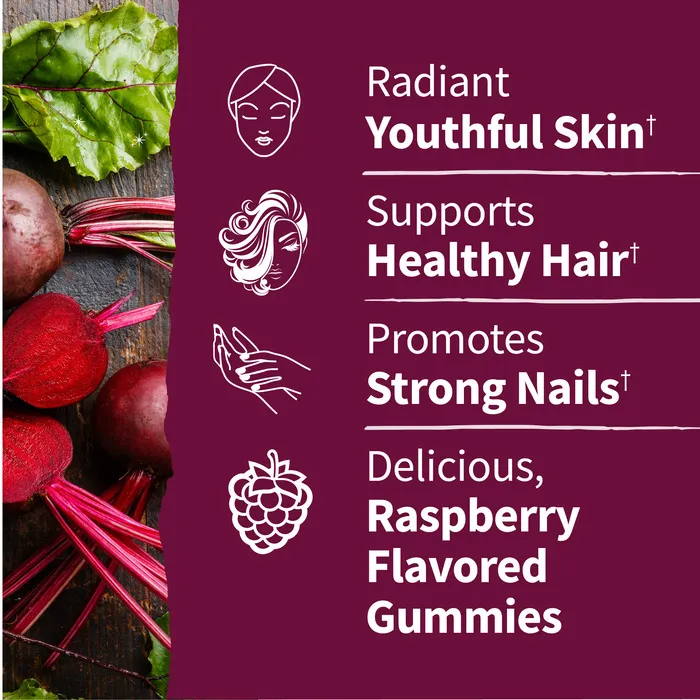 Beets Beauty Gummies, Raspberry Flavour  _3