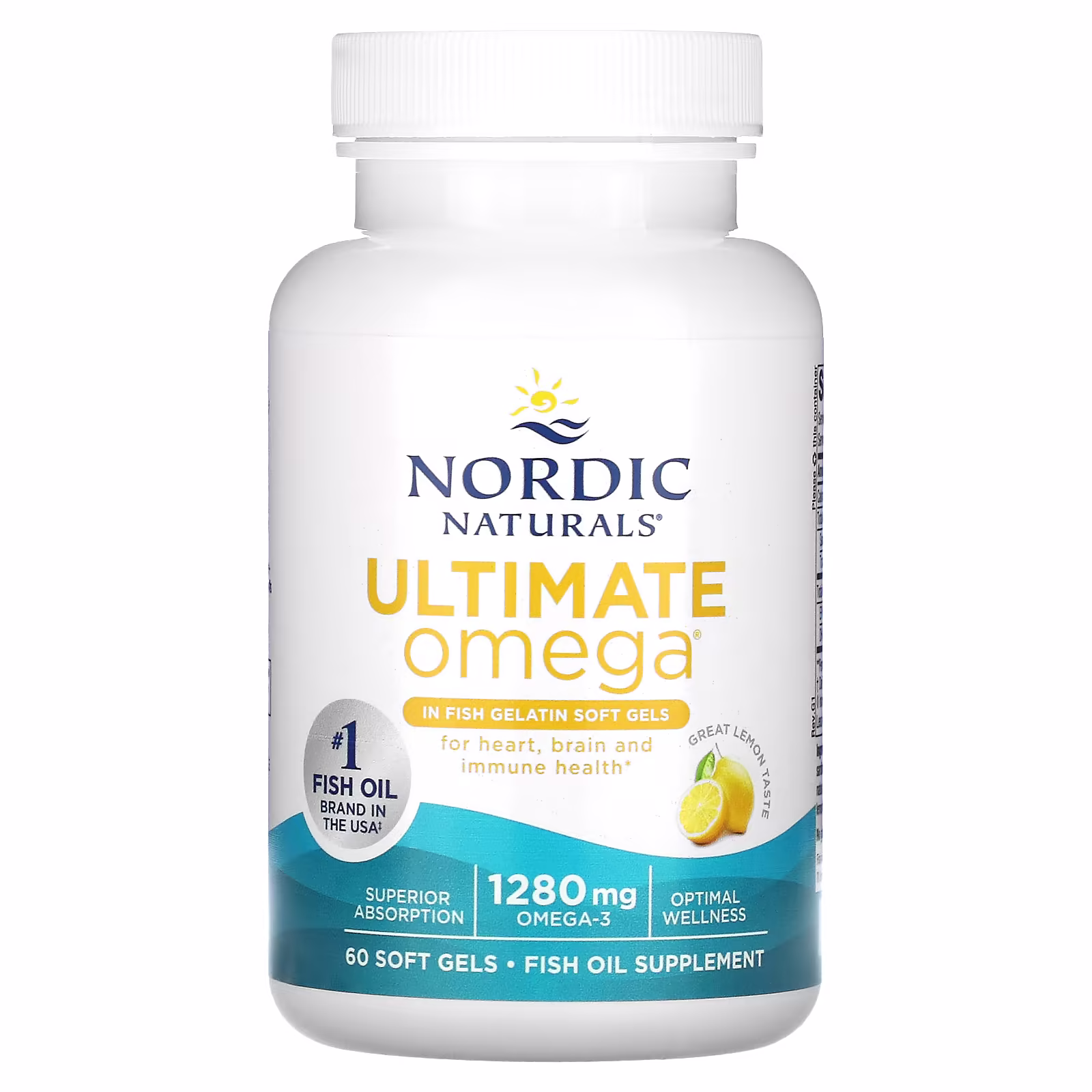 Ultimate Omega in Fish Gelatin, 1280 mg, Lemon Flavour_2