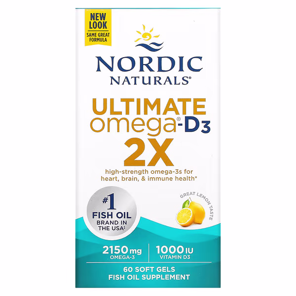 Ultimate Omega 2X with Vitamin D3, 2150 mg, Lemon Flavour