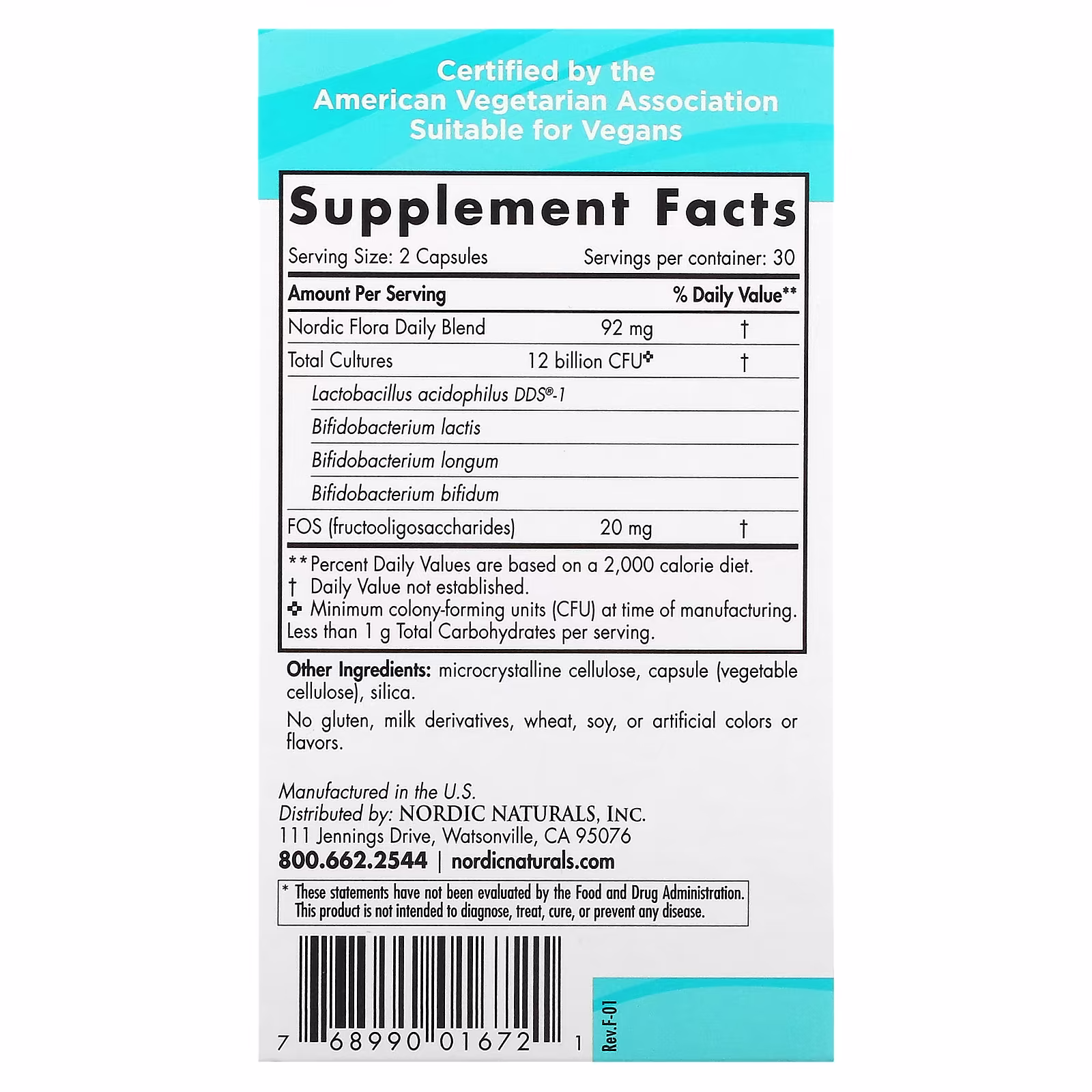 Nordic Flora Probiotic Daily, 12 Billion CFU_1