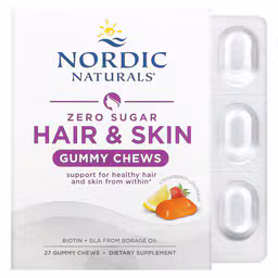 Zero Sugar Hair and Skin Gummy chews, Strawberry Lemonade Flavour