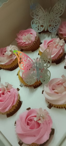 7" BABY SHOWER CAKE & 12 Cupcakes 