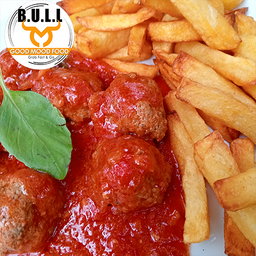 Meatballs in Tomato sauce— Kentang Goreng Belgia