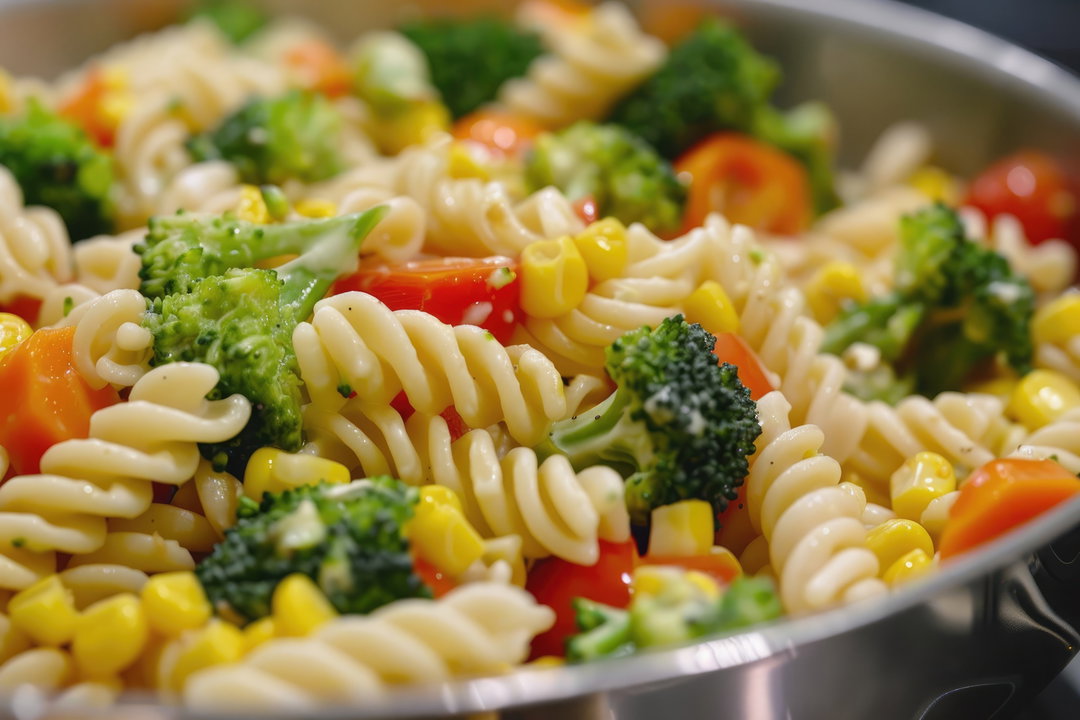 Curried Pasta, Salad